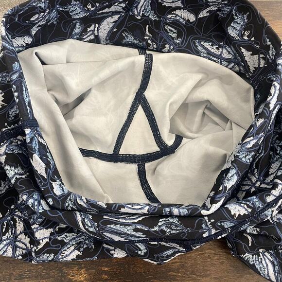 Lululemon Wunder Under Crop Leggings Blue Black Size 6 - Picture 6 of 7